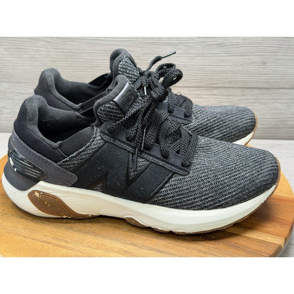 New Balance Cruz v2 Black White Lace Up Low Top Running Shoes Womens 9 Men’s 7.5